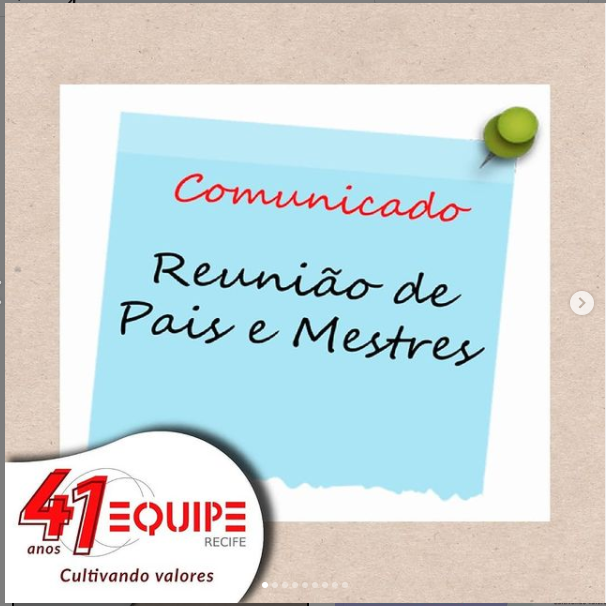 Reunião de Pais e Mestres. Interação e experiências.