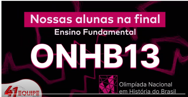 ONHB13: o Ensino Fundamental está na final