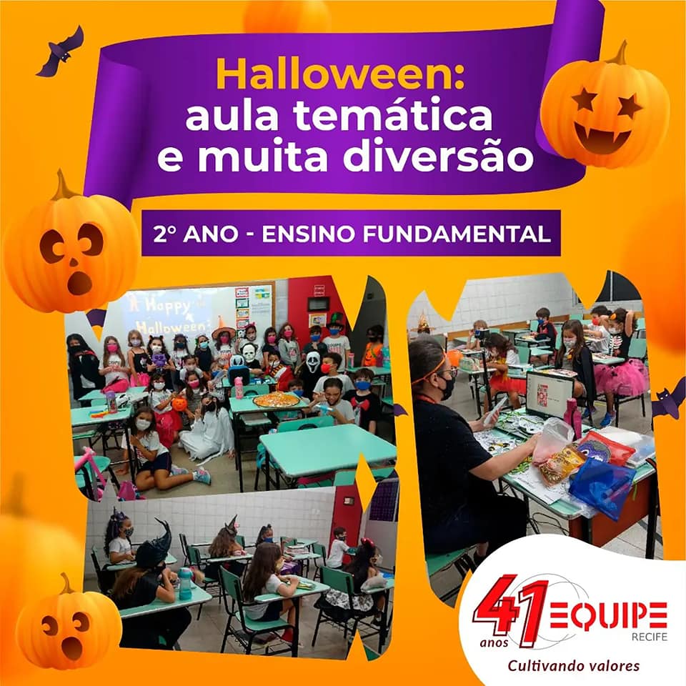 Halloween: aula temática e muita diversão.