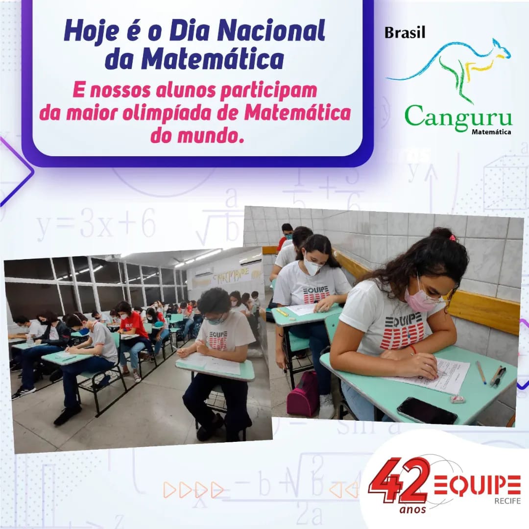 Dia Nacional da Matemática.