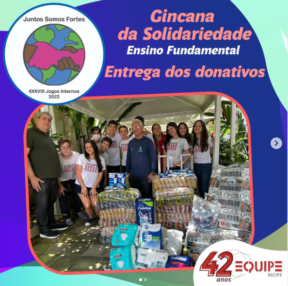 Gincana da Solidariedade. Entrega dos donativos.