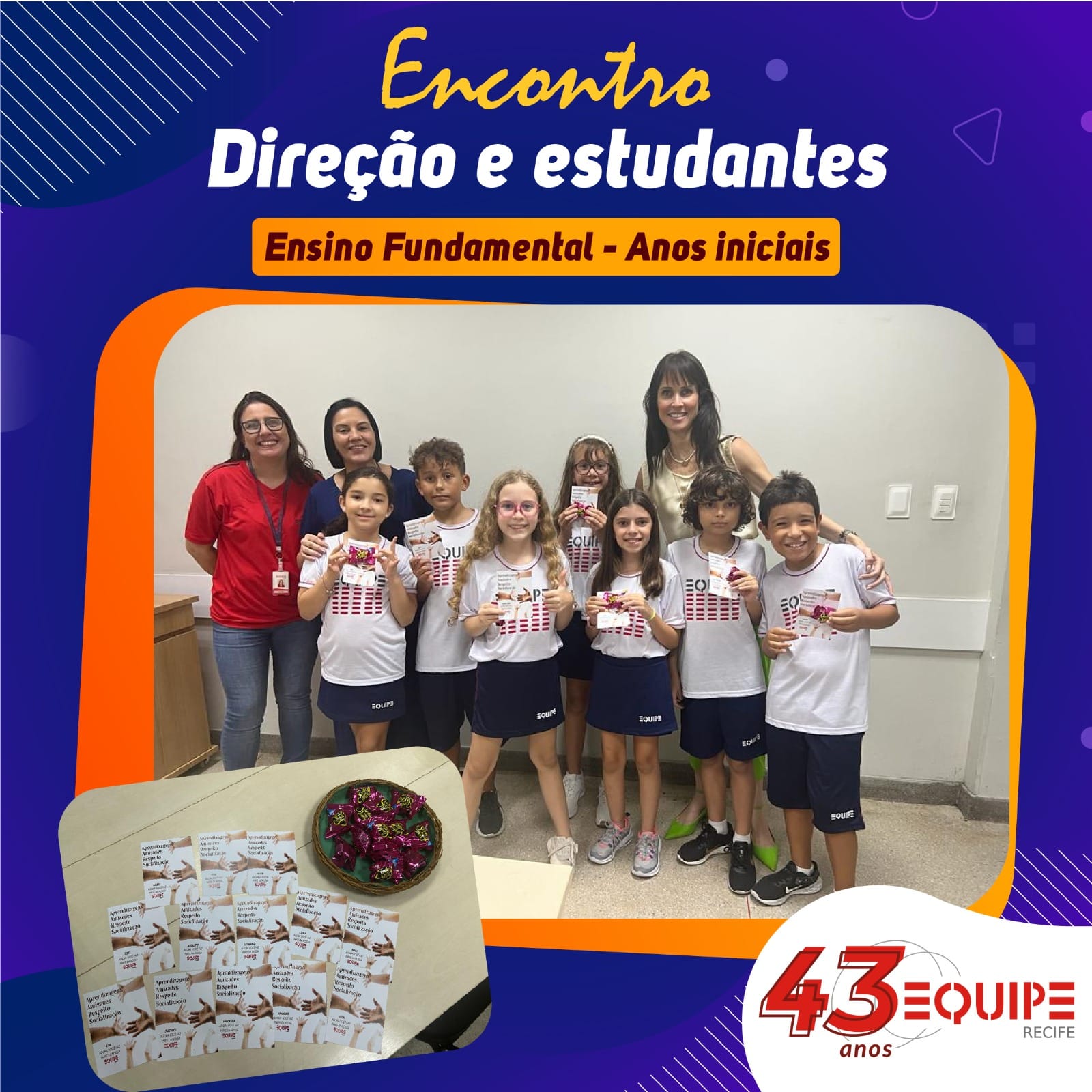 Encontro entre a Direção e os novos estudantes do Ensino Fundamental Anos iniciais.