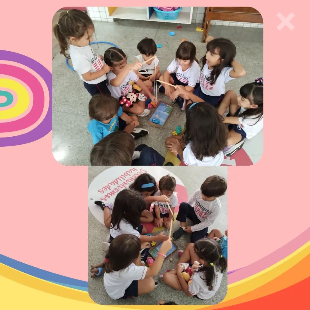 Momentos de recreação - Educação Infantil.