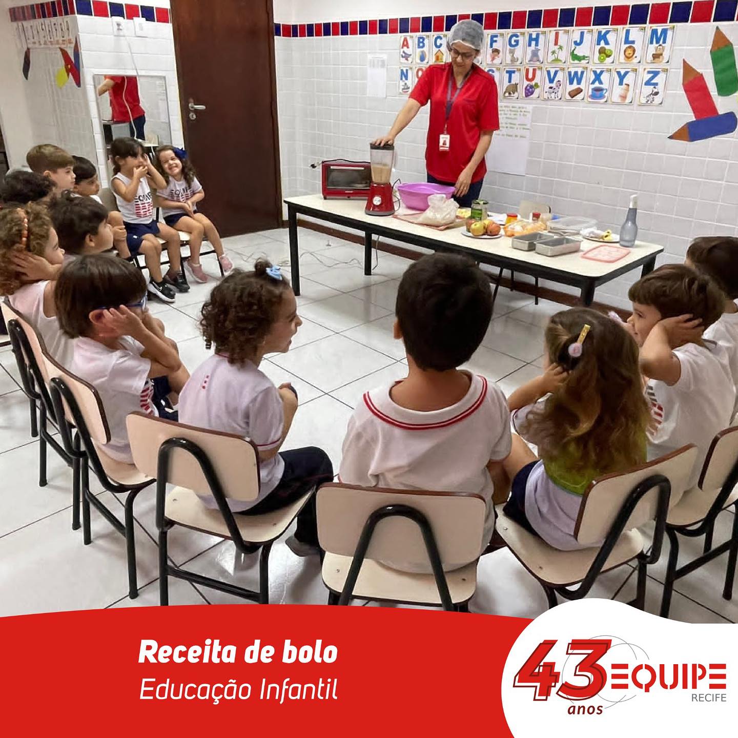 Receita de bolo. Educação Infantil.