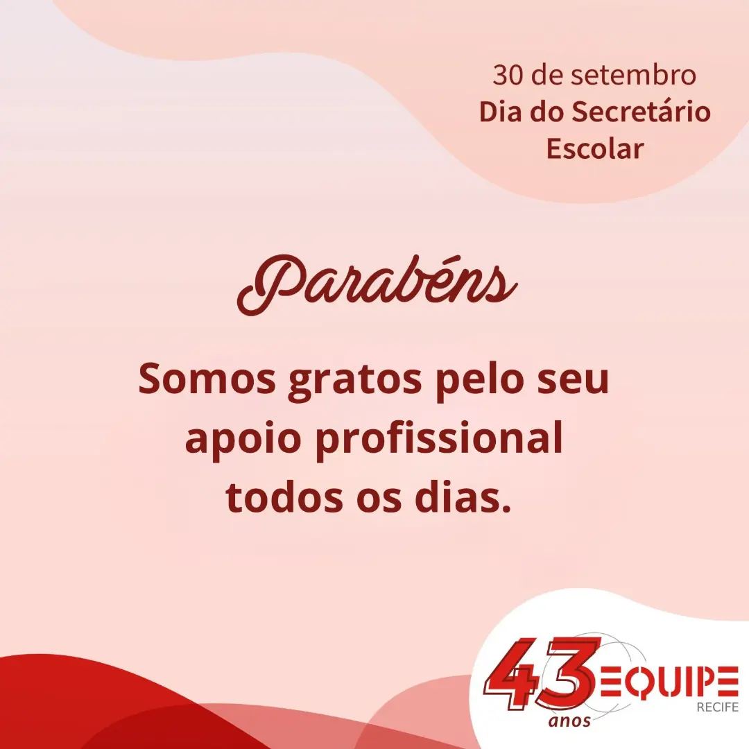 30 de setembro. Dia do Secretário Escolar.