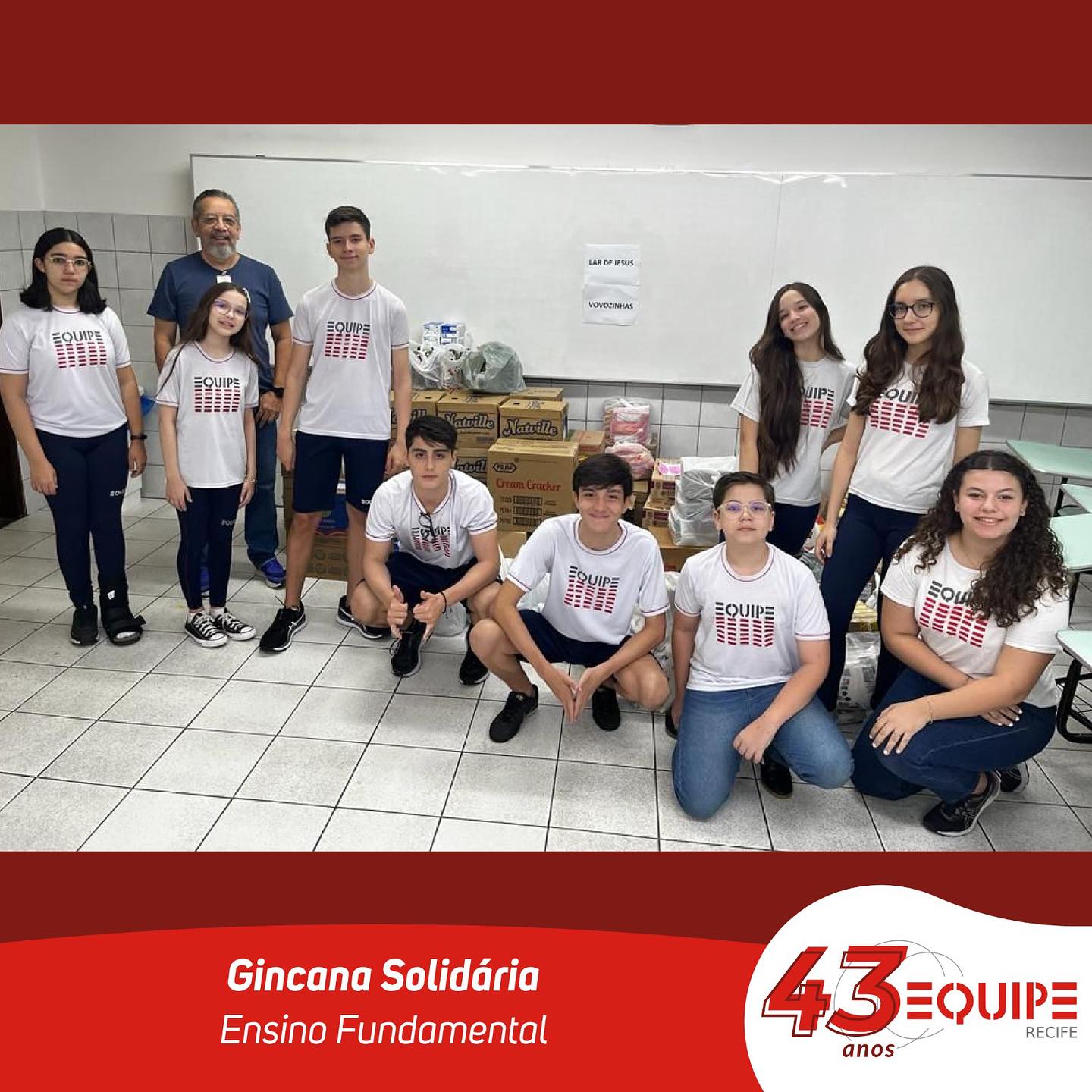 A campanha de doação. Ensino Fundamental.