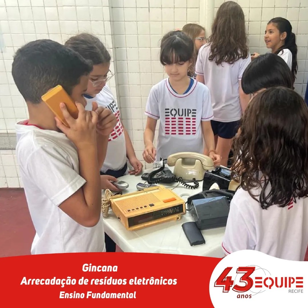 Gincana. Arrecadação de resíduos eletrônicos. Ensino Fundamental.