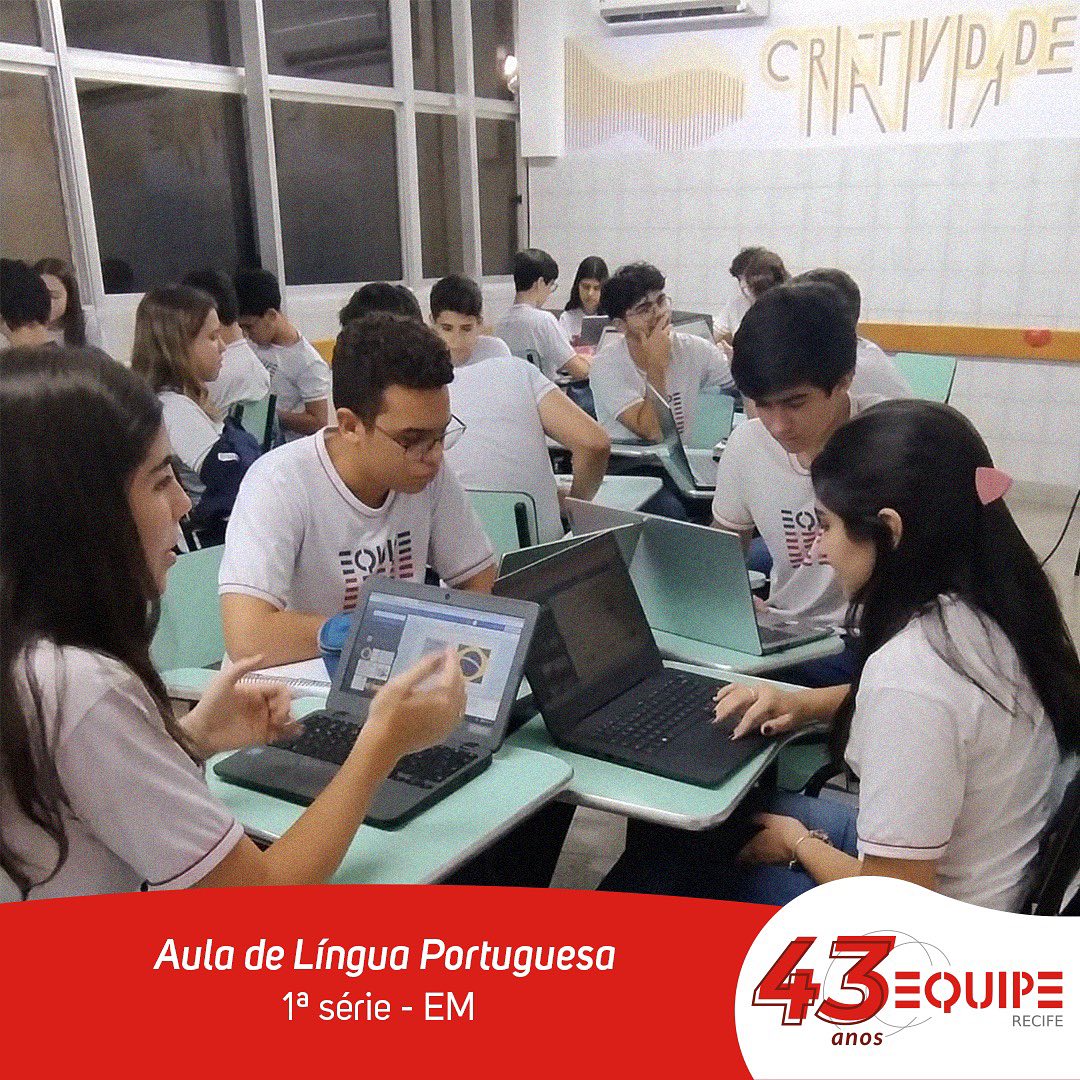 Aula de Língua Portuguesa. 1a. série - Ensino Médio.