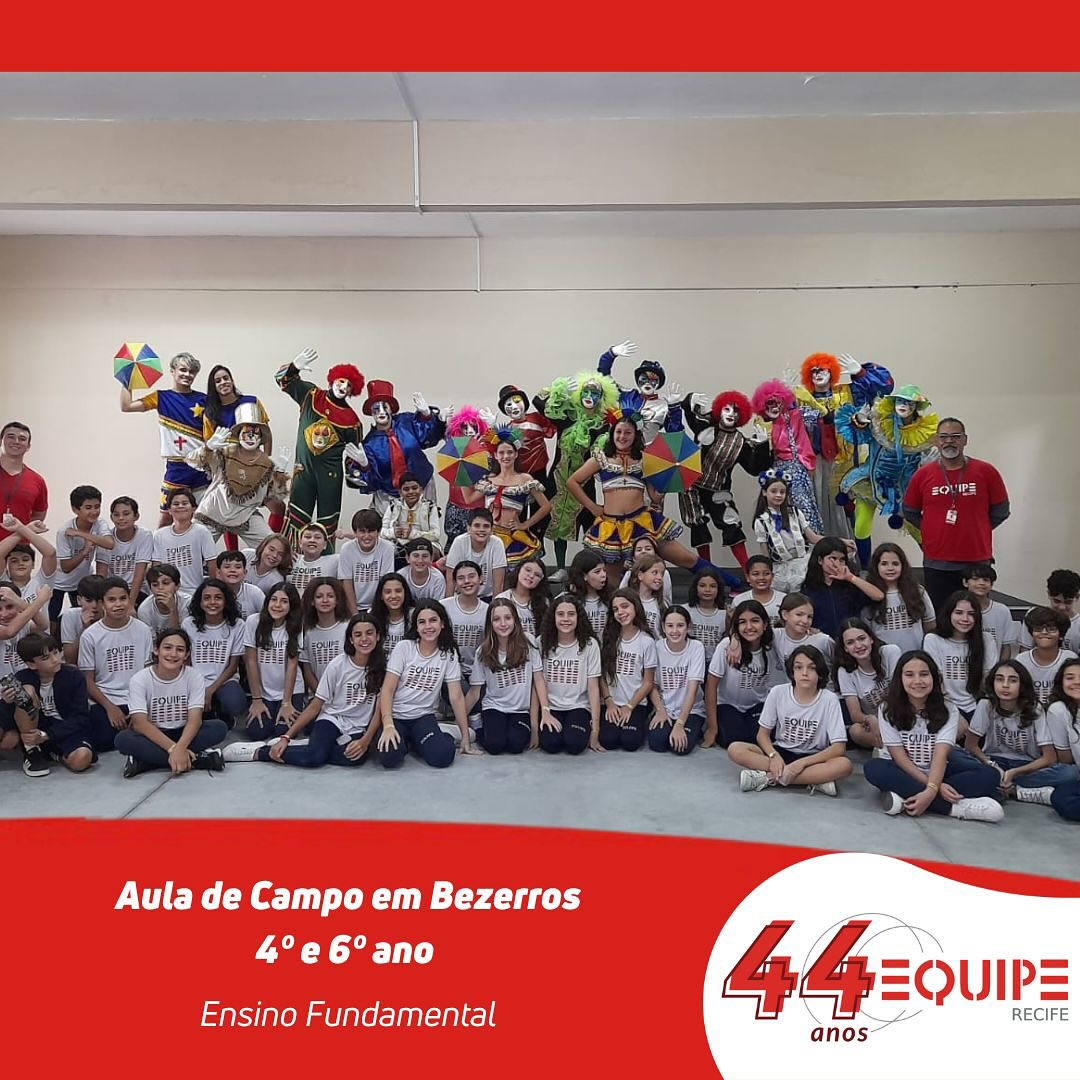 Aula de campo em Bezerros - 4º e 6º ano. Ensino Fundamental.