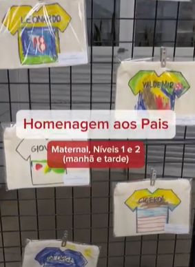 Homenagem aos pais.