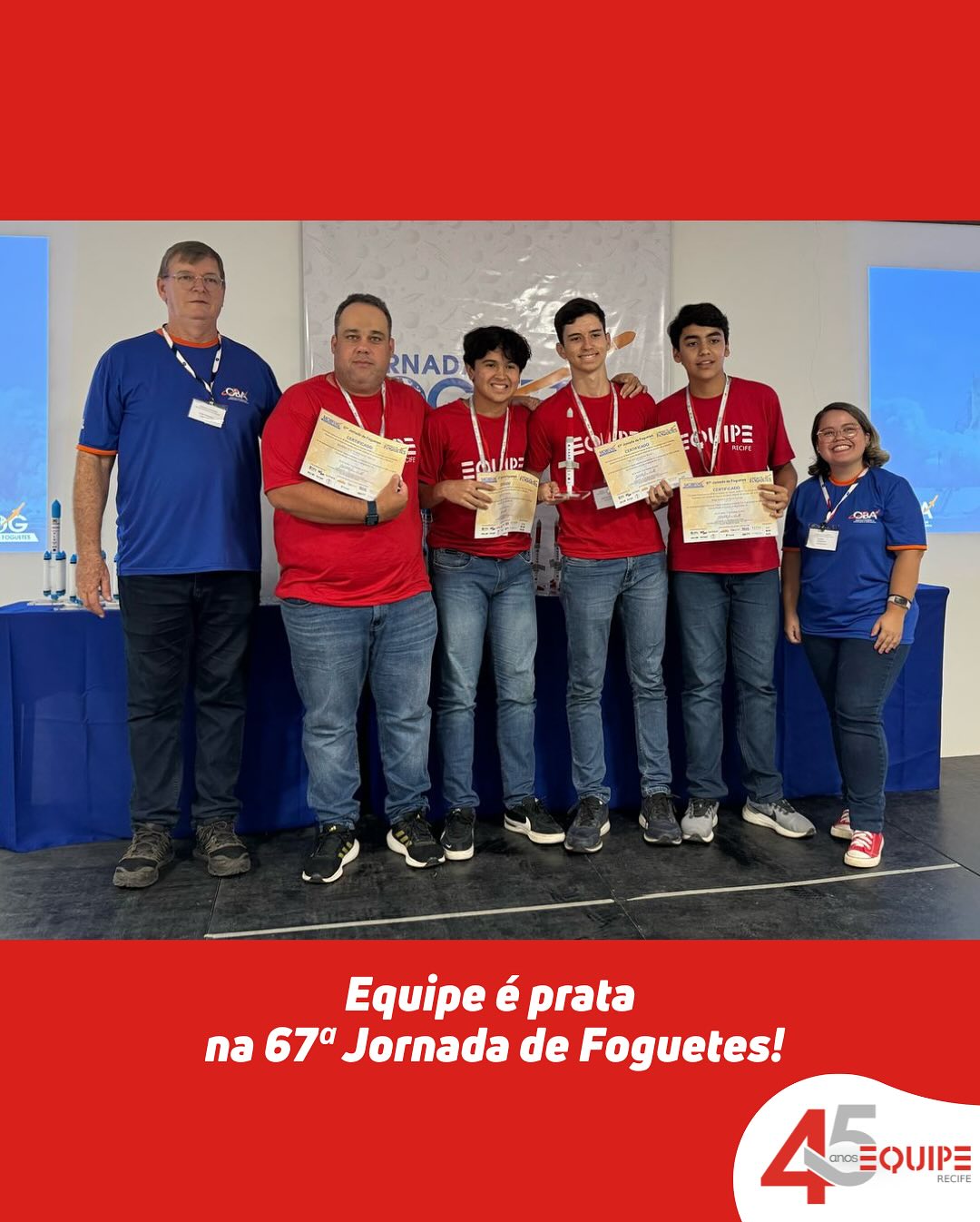 Equipe é prata na 67ª Jornada de Foguetes.