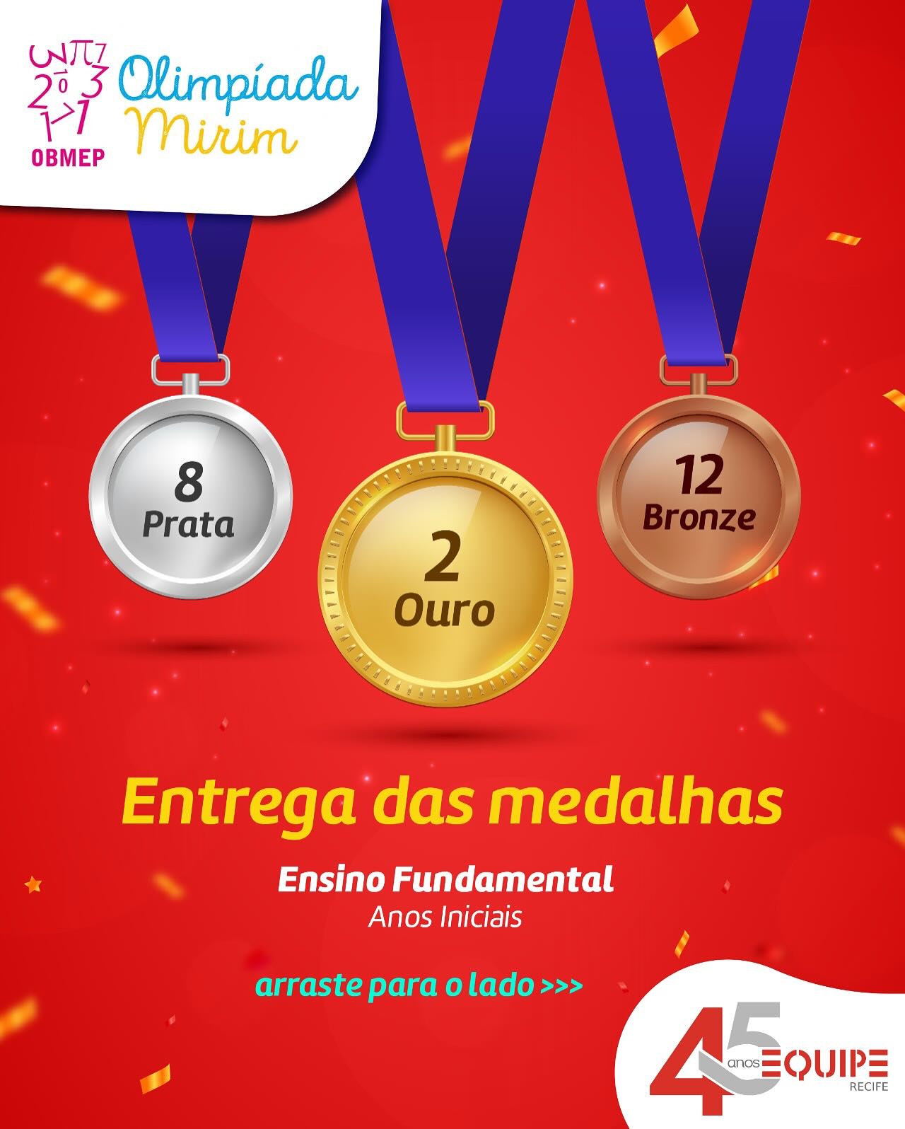 OBMEP - Olimpíada Mirim - Entrega de Medalhas.