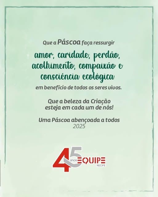 20 de abril - Feliz Páscoa