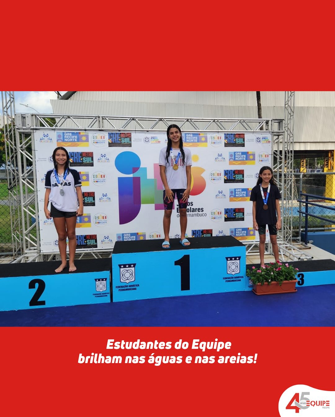 Estudantes do Equipe brilham nas águas e nas areias!