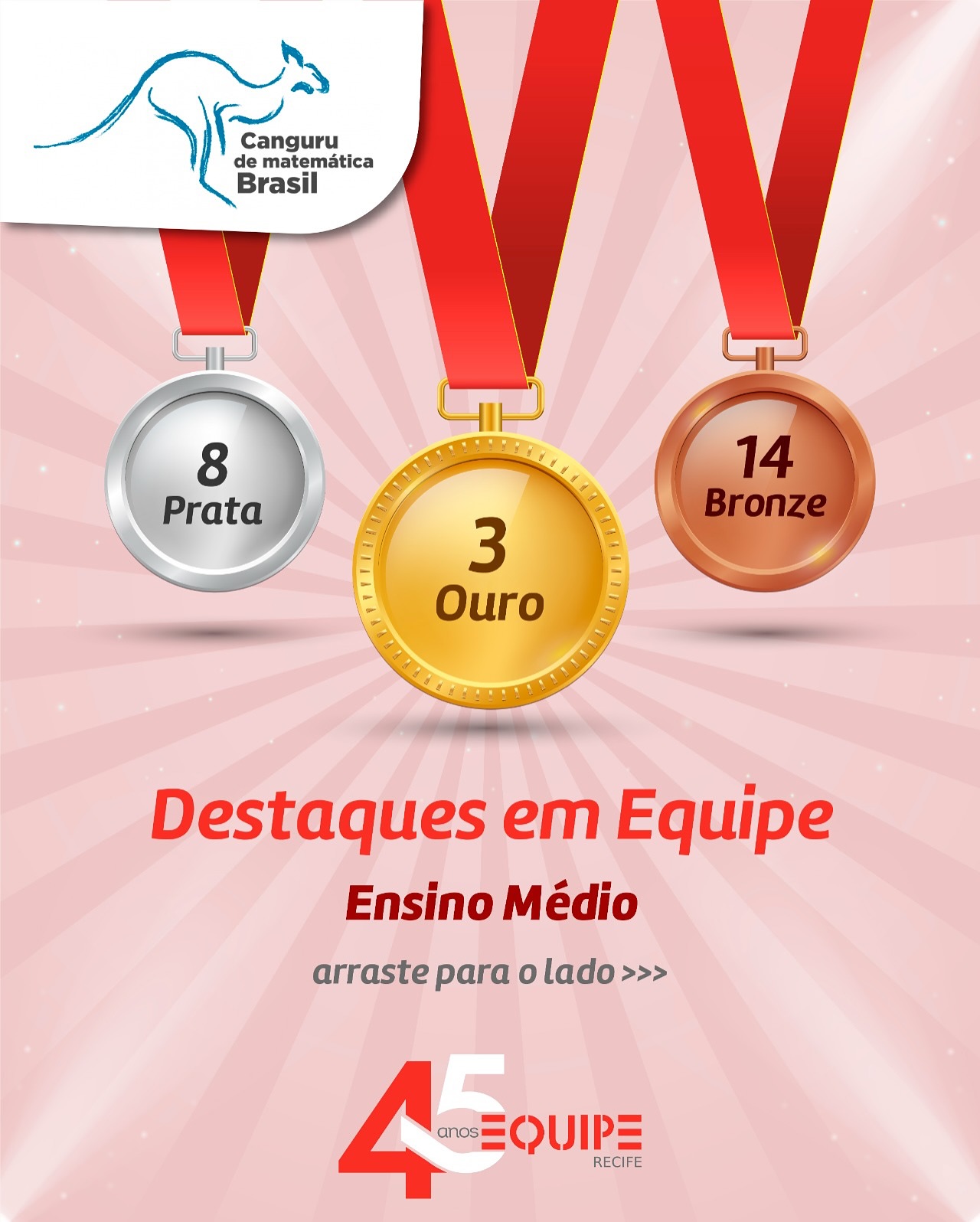 Destaques em Equipe. Ensino Médio.