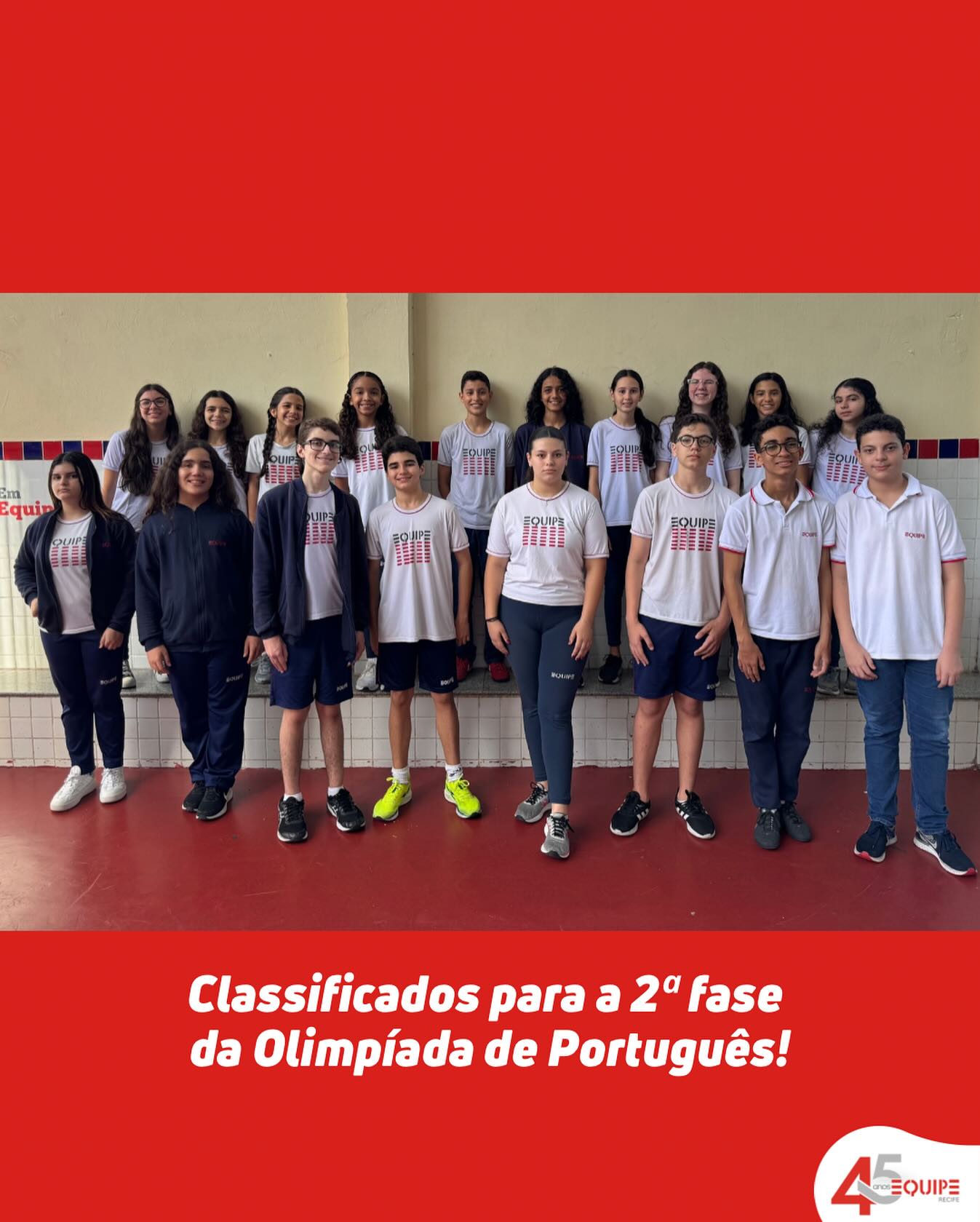 Classificados para a 2ª fase da Olimpíada de Português!
